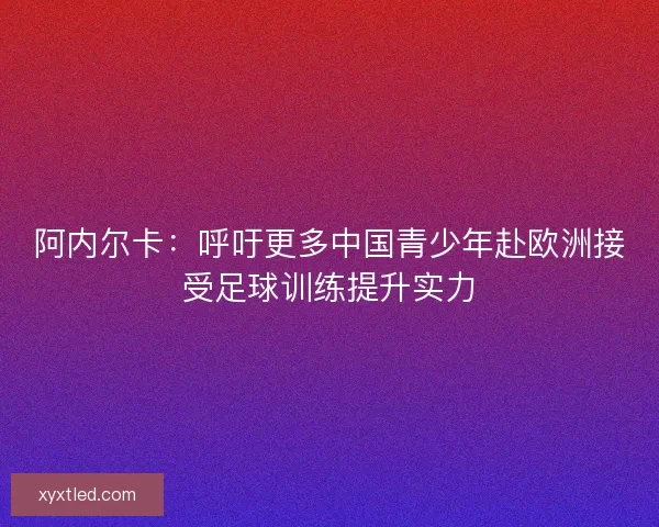 阿内尔卡:呼吁更多中国青少年赴欧洲接受足球训练提升实力 阿内尔卡:呼吁更多中国青少年赴欧洲接受足球训练提升实力